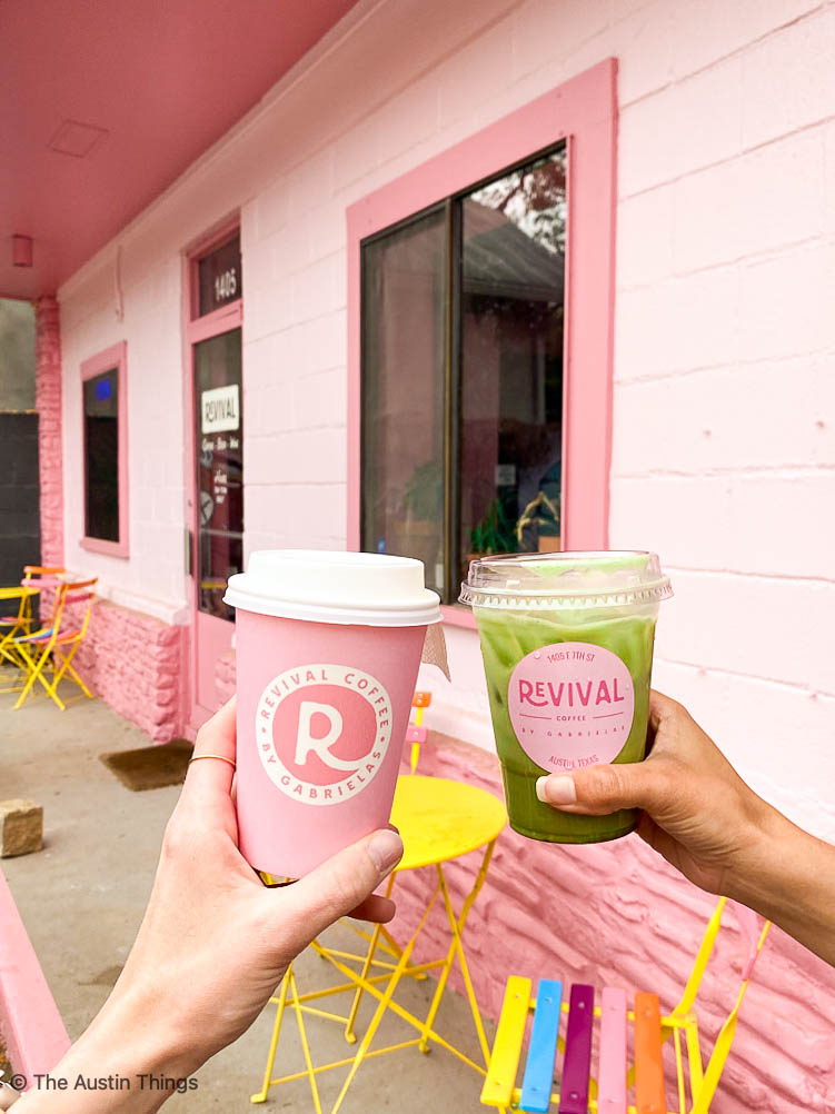 pink coffee shop in Austin