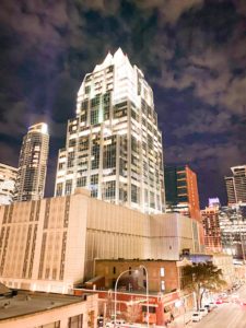 Downtown Austin skyline at night