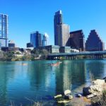 Lady Bird Lake kayakers in the winter