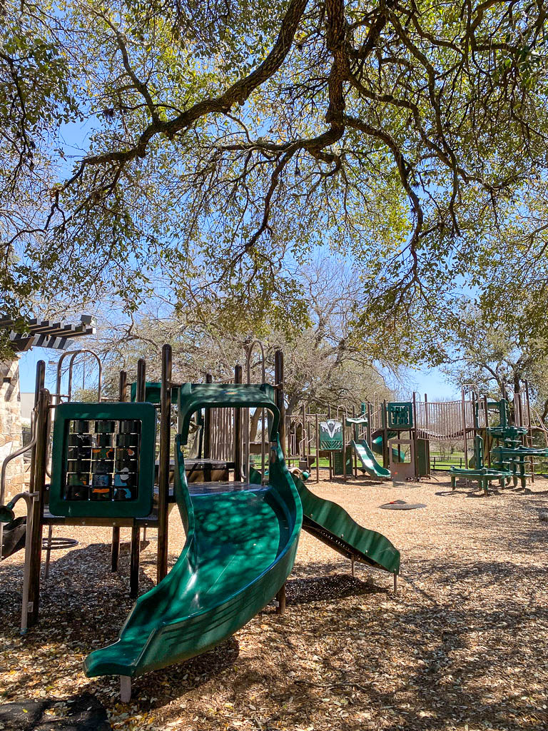 Austin Restaurants With Playgrounds- Doc's Backyard playground at Doc's Backyard