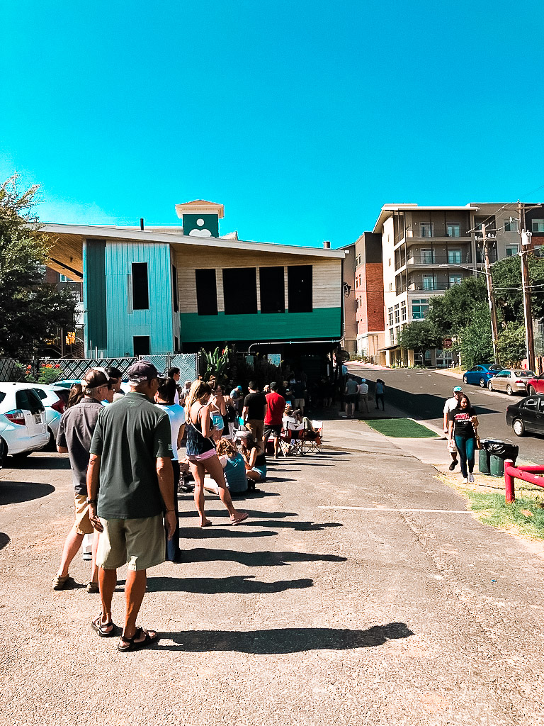 Stand in line at a barbecue spot | spring break ideas in Austin
