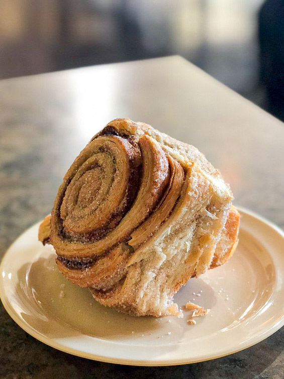 Cinnamon roll at Russell's Bakery