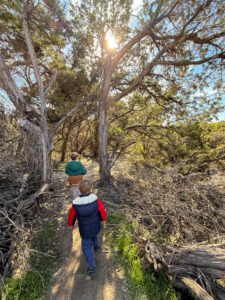 hiking at Walnut Creek Park